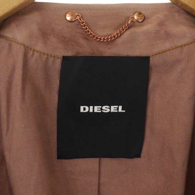 中古】ディーゼル DIESEL フリル ジップアップ レザージャケット