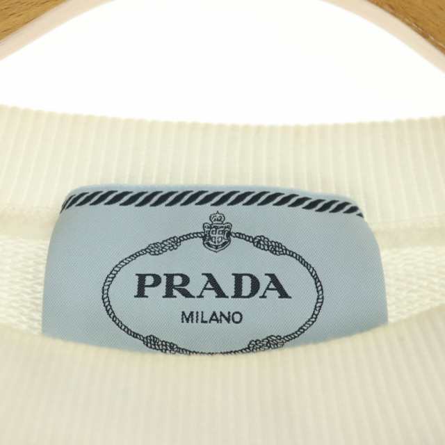 中古】プラダ PRADA コットントライアングルスウェットプルオーバー