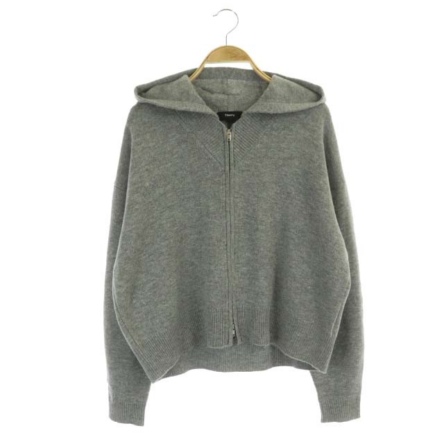 中古】セオリー 21AW MERCER WOOLCASH HOODY PO ZIP ニットパーカー 前