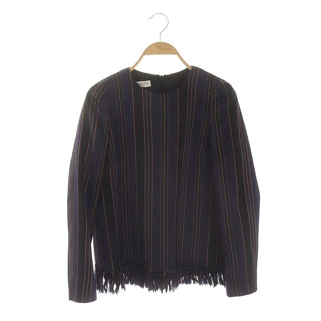 中古】ドリスヴァンノッテン DRIES VAN NOTEN ストライプ 裾フリンジ