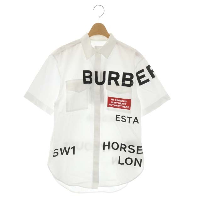 中古】未使用品 バーバリー BURBERRY ホースフェリープリント 半袖