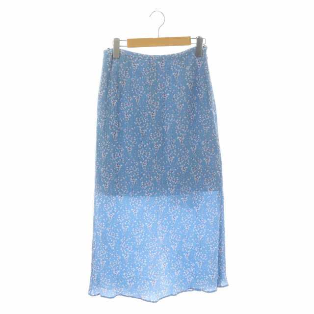 【中古】マメクロゴウチ 21SS Flower Hand-Printed Skirt スカート ロング フレア 総柄 プリーツ 花柄 2  MM21PS-SK722｜au PAY マーケット