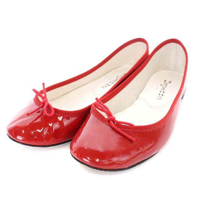 repetto レペット フラットシューズ バレエシューズ エナメル 赤