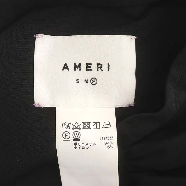 【中古】アメリヴィンテージ Ameri VINTAGE 22AW CROPPED BIG RIBBON SHIRT シャツ 長袖 クロップド  バンドカラー F｜au PAY マーケット