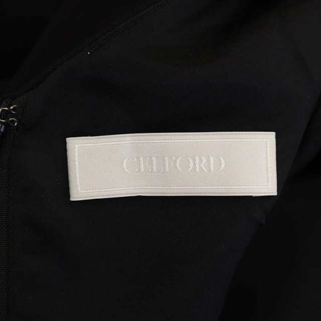 中古】セルフォード CELFORD フィットアンドフレアタックワンピース