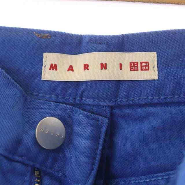 【中古】マルニ MARNI × ユニクロ UNIQLO デニムパンツ ジーンズ ワイド 22 青 ブルー /AA ■OS レディース｜au PAY  マーケット