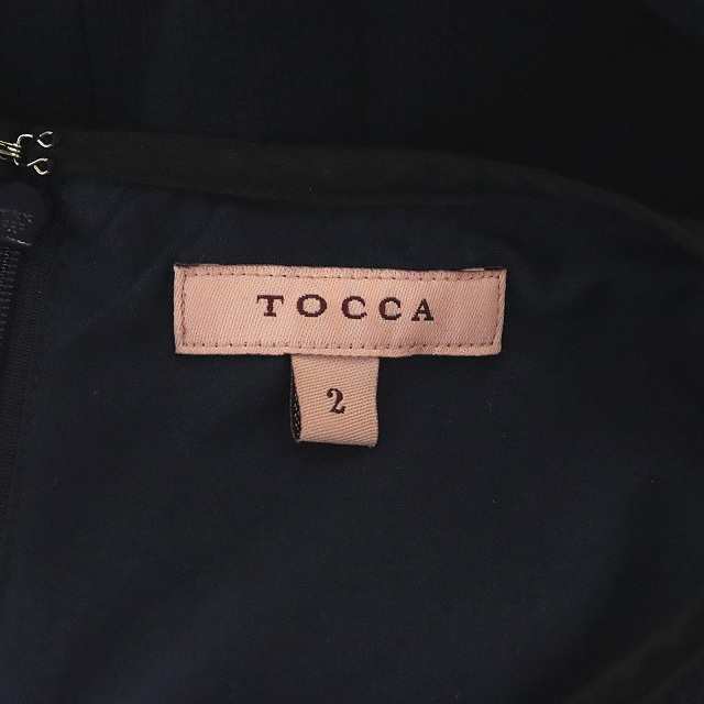 中古】トッカ TOCCA 22SS 洗える CASCADE ドレス ワンピース 膝丈 半袖