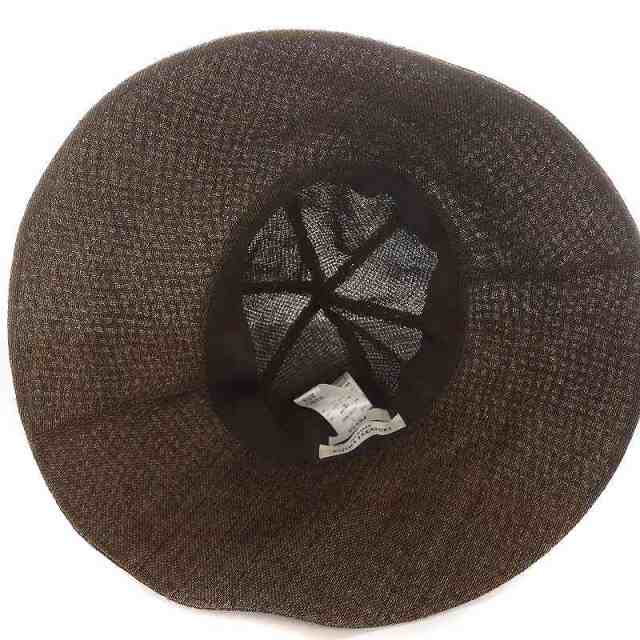 【中古】クラネ CLANE KIJIMA TAKAYUKI WIDE BRIM PAPER HAT ハット ペーパー素材 リボン 1 S ブラウン  10136-8362｜au PAY マーケット