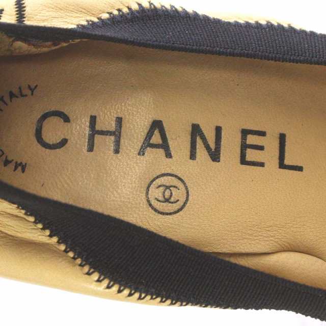 中古】シャネル CHANEL パンプス ハイヒール ココマーク バイカラー