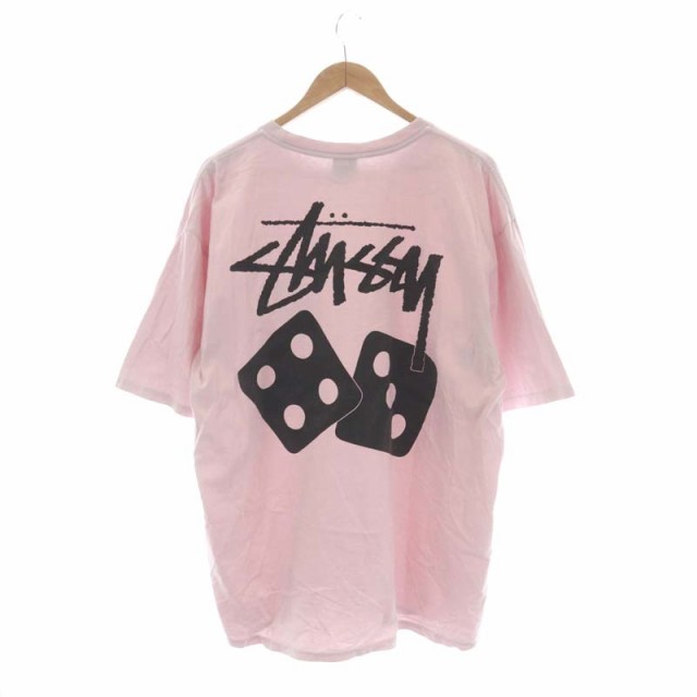 中古】ステューシー STUSSY サイコロ ダイス 半袖 Tシャツ XL ピンク