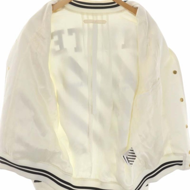 off white BLUE COLLAR VARSITY JACKET