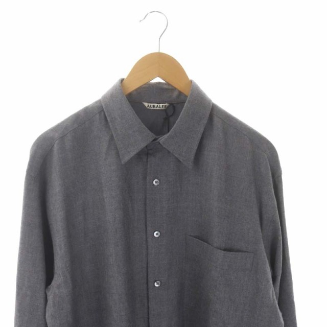 中古】未使用品 オーラリー AURALEE 23AW SUPER LIGHT WOOL SHIRT