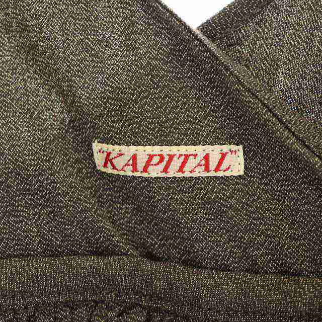 中古】キャピタル kapital コットンギャザーベスト 前開き 燕尾風 XS