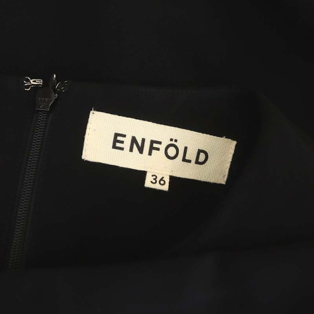 中古】エンフォルド ENFOLD ダブルクロスタッグドレープ ノースリーブ