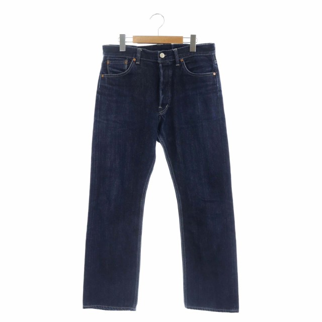 【中古】ドーソンデニム DAWSON DENIM ワイドデニムパンツ ボタンフライ 紺 ネイビー /HK ■OS メンズ｜au PAY マーケット