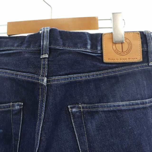 【中古】ドーソンデニム DAWSON DENIM ワイドデニムパンツ ボタンフライ 紺 ネイビー /HK ■OS メンズ｜au PAY マーケット