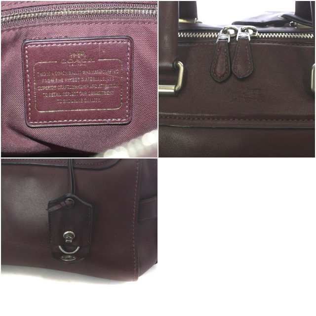 新品 コーチ COACH ハンドバッグ サッチェル ボルドー系