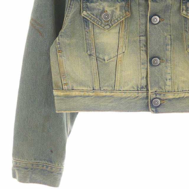 中古】未使用品 メゾンマルジェラ 22SS Dirty Denim Jacket 白タグ