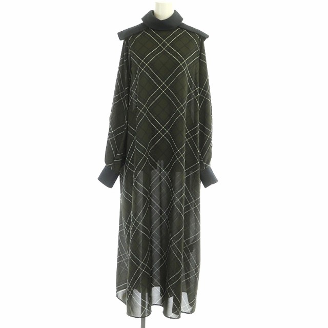 ザ リラクス 22AW CHECK PRINT DRESS バックジップドレス ワンピース