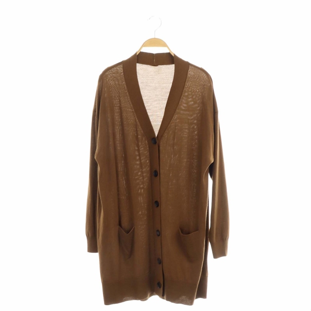 【中古】ミューズ ドゥーズィエム クラス 18G OVER カーディガン ニット 長袖 ウール 茶色 ブラウン レディースの通販は 5,400円