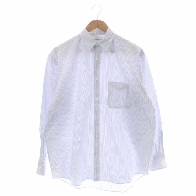 中古】マーカウェア 23SS COMFORT FIT SHIRT ストライプシャツ 長袖 前