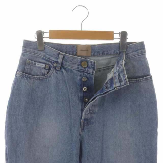 【中古】シシクイ THE SHISHIKUI EASY JEANS デニム パンツ テーパード ボタンフライ 38 ライトブルー /HK ■OS｜au  PAY マーケット