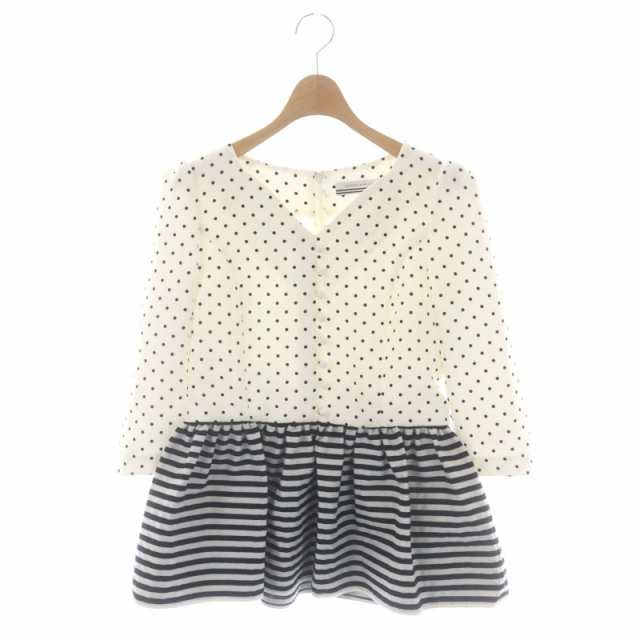 新品未使用 ボーダーズアットバルコニー  FLARE DOTS BLOUSE