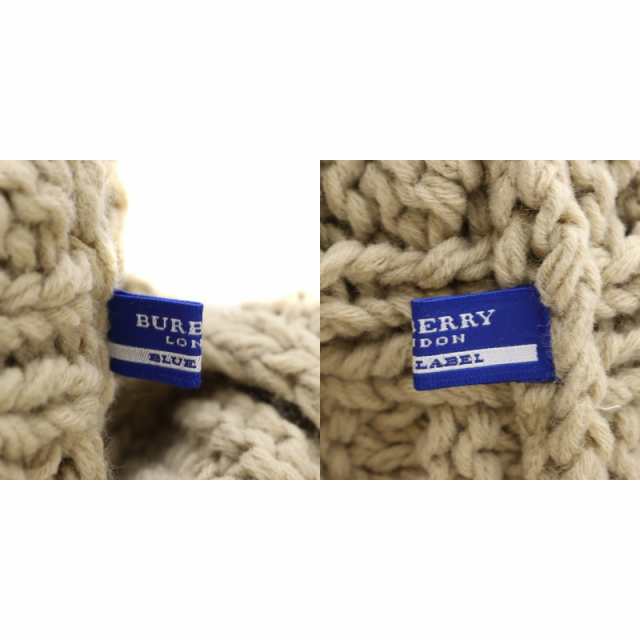 【中古】バーバリーブルーレーベル BURBERRY BLUE LABEL スヌード マフラー ニット ベージュ /YB レディース｜au PAY  マーケット