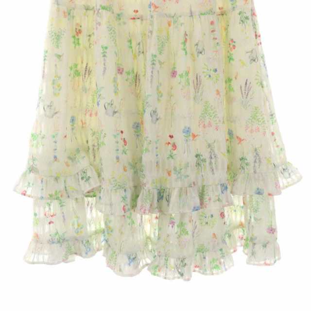 中古】フランシュリッペ franche lippee ガーデニングスカート フリル ...