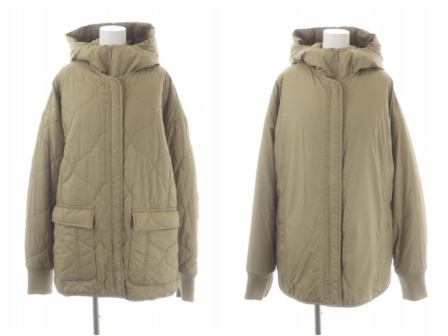 【中古】キャラクス 22AW ドゥーズィエムクラス取扱い QUILTED ジャケット リバーシブル F ダークベージュ レディース