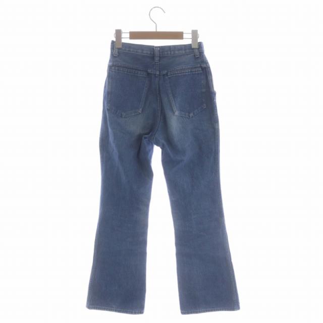 中古】ジュンミカミ JUN MIKAMI 加工セミフレア デニムパンツ ジーンズ  