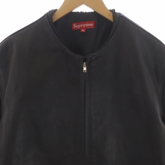 中古】シュプリーム USA製 OLD SUPREME Leather Jacket レザージャケット ブルゾン 革ジャン ジップアップ  XLの通販はau PAY マーケット - ブランド古着のベクトル | au PAY マーケット－通販サイト