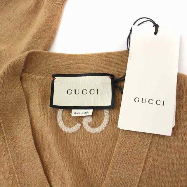 中古】未使用品 グッチ GUCCI バックGGロゴ ニットカーディガン 長袖