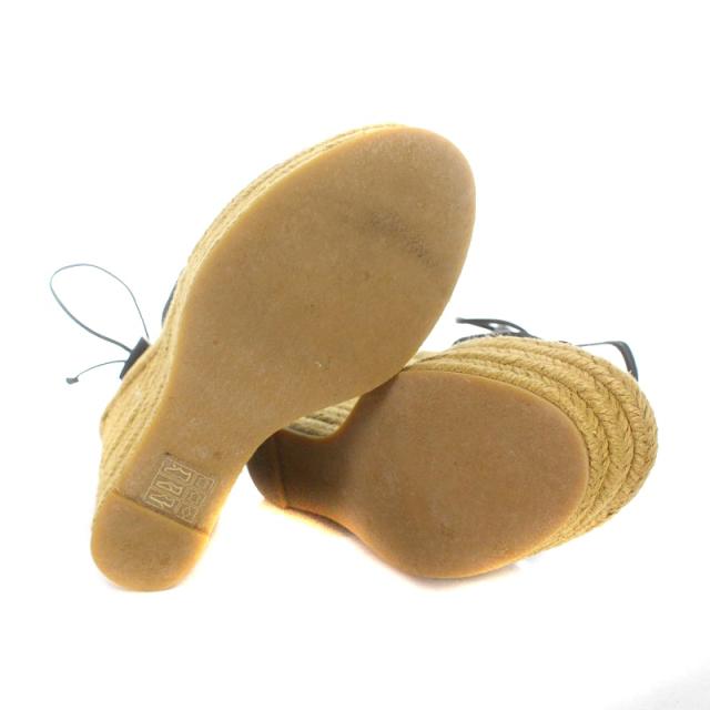 【中古】サンローラン パリ サンダル ウェッジソール エスパドリー レースアップ 37.5 24.5cm /AK14 レディース