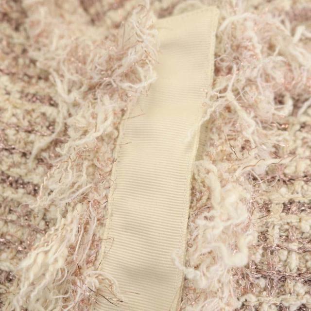 中古】チェスティ ツイードライクニットジャケット ノーカラー  