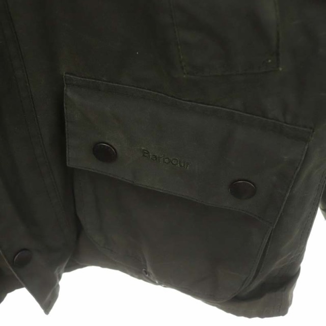 【中古】バブアー BEDALE WAXED COTTON オイルドジャケット アウター ブルゾン ダブルファスナー カーキ 茶