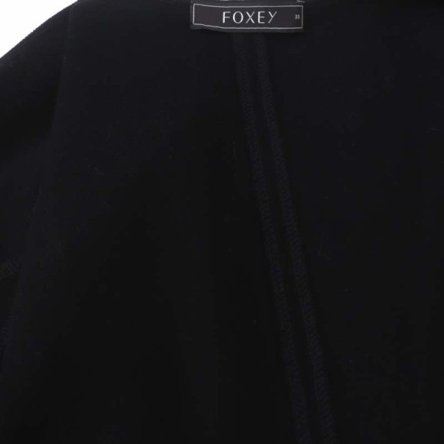 フォクシー/FOXEY　ペプラムトップス　38・黒×青