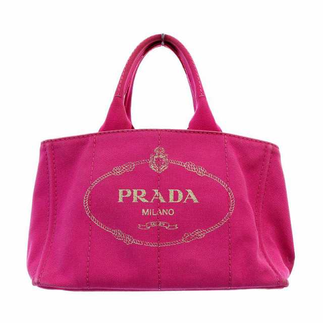 中古】プラダ PRADA カナパ トートバッグ M キャンバス ピンク /AK15 ...