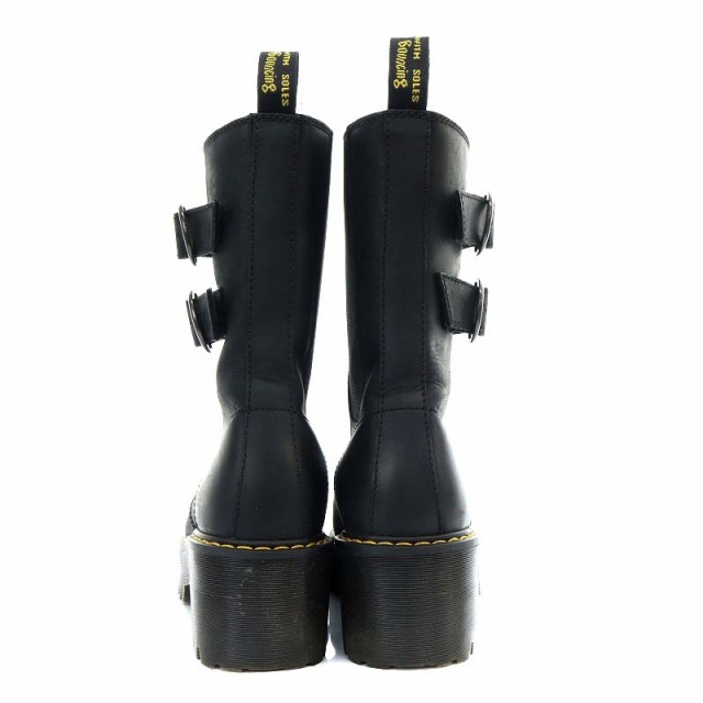 【中古】ドクターマーチン DR.MARTENS タメラ TAMELA フロントジップ ブーツ ショート チャンキーヒール UK4 黒｜au PAY  マーケット