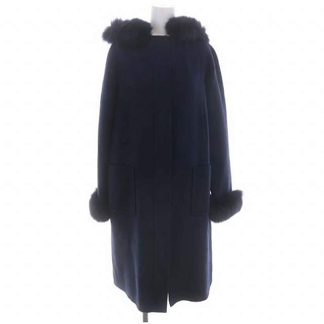 中古】エリザ ELISA フォックスファー付きウールフードコート アウター 