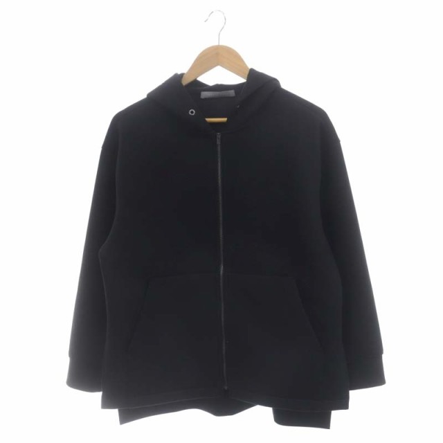 【中古】セオリーリュクス 23AW Richmond Astrid パーカー ジャケット ジップアップ 38 黒 ブラック ■OS レディース