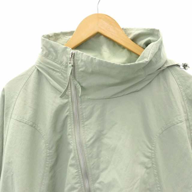 中古】STUDIOUS NVRFRGT CURVED ZIP FRONT NYLON JACKE ジャケット ブルゾン フード ジップアップ 2 M  緑の通販はau PAY マーケット - ブランド古着のベクトル | au PAY マーケット－通販サイト