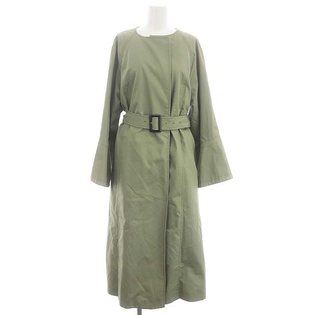 ☆新品未使用☆ ADORE コンパクトコットンノーカラーコート　36 新品タグ付き】ADORE コンパクトコットンノーカラーコート M