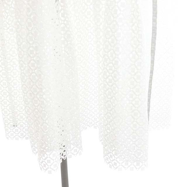 中古】カラー ビジューカラーカットワークレースワンピース ロング  