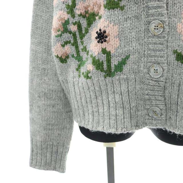 セブンテンバイミホカワヒト フラワー刺繍カーディガン セブンテンバイミホカワヒト フラワー刺繍ニットカーディガン M 【公式