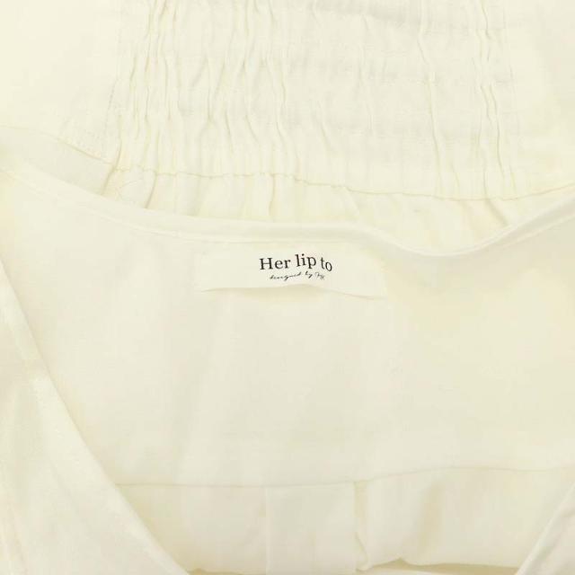 【中古】ハーリップトゥ Jacaranda Linen Blend Dress ワンピース ロング マキシ丈 九分袖 リネン M 白 レディース_2