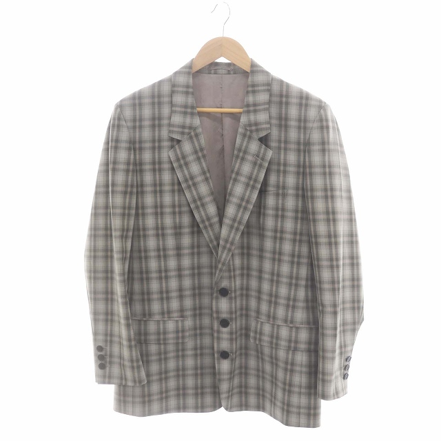 【中古】リトルビッグ LITTLEBIG 23SSCheck Low 3B Blazerジャケット ブレザー シングル ウール チェック柄 44 S