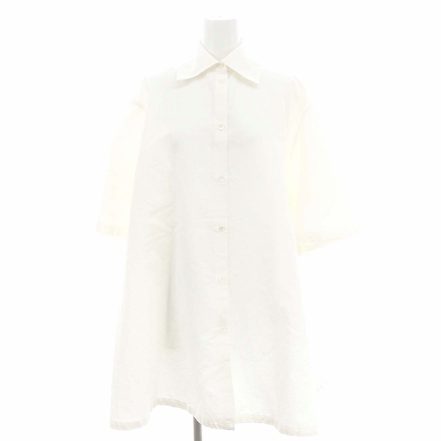 【中古】セルリ 23SS MINI DRESS ドゥーズィエムクラス取扱い ドレス ワンピース 五分袖 36 オフホワイト レディースの通販は 9,500円