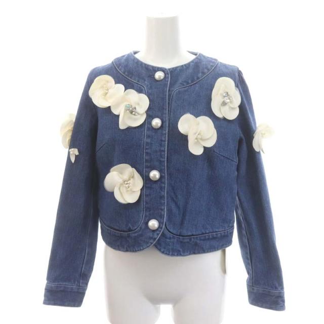 美品】⭐︎Chesty⭐︎お花刺繍デニムジャケット
