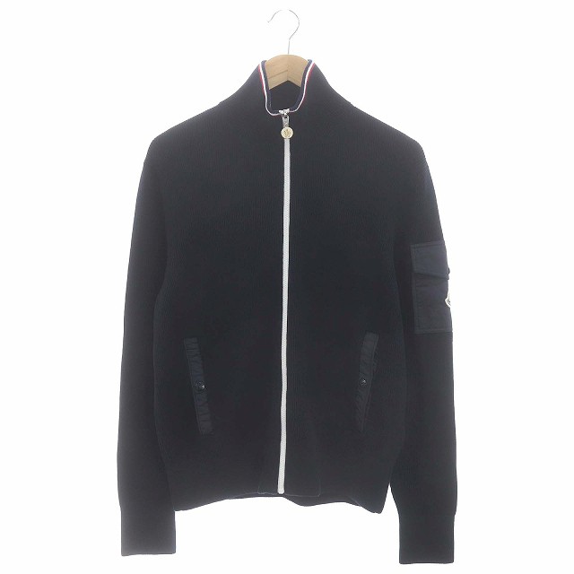 【中古】モンクレール MONCLER 22AW CARDIGAN TRICOT ジップカーディガン ニット 長袖 S 紺 ネイビー /ES メンズ